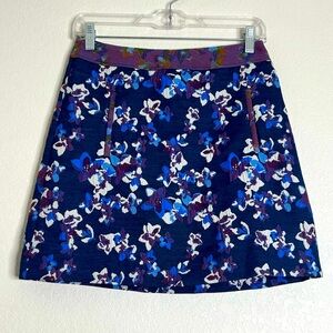 Anthropologie Maeve floral jacquard mini skirt